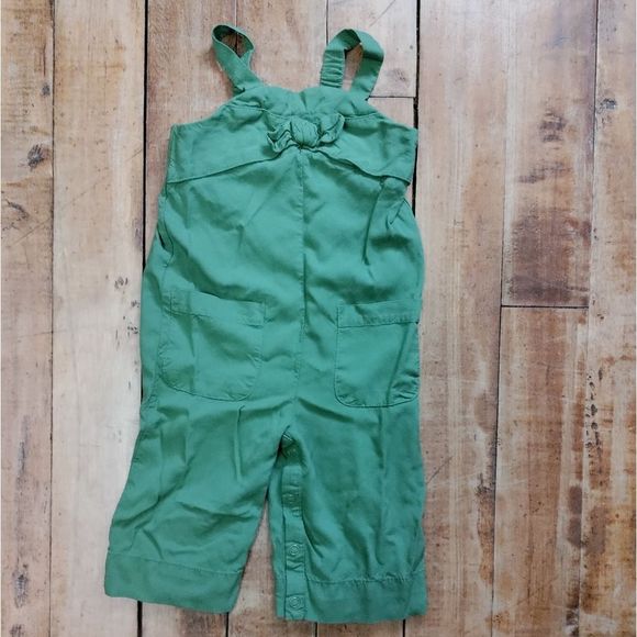 Girls size 12 mos army green romper lightweight spring summer baby girl - Picture 1 of 6